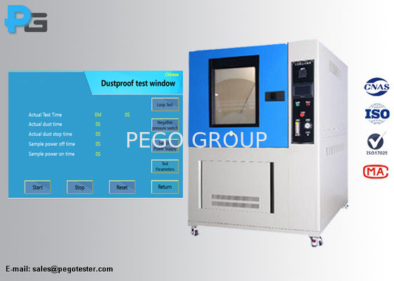IP5X-/IP6X-Staub-Test-Kammer PLC-Touch Screen Steuerung mit Vakuum-Anlage
